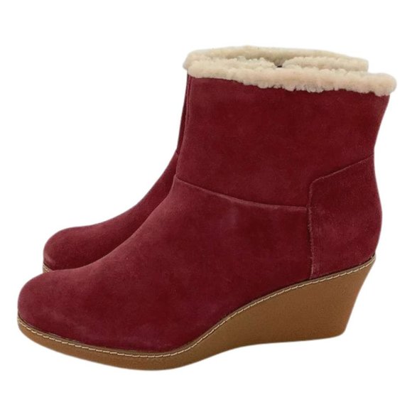 Hush Puppies | Women's Ani Hyde IIV Ankle Boots | Burgundy | Size 8 - Picture 4 of 7